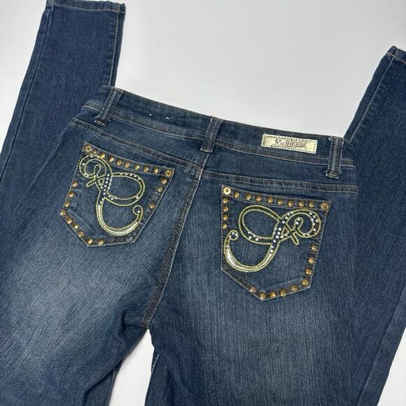 Y2K Vintage Southpole Slim Fit Bling Jean - Picture 2 of 6